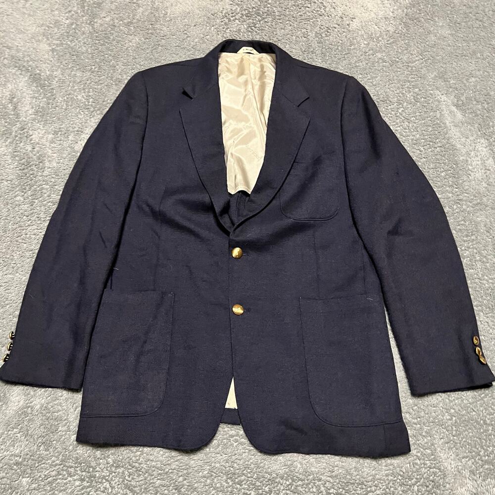 Le Tigre Vibtage Blazer Mens 40 ? Blue Golf Button Sport Jacket 2 Button